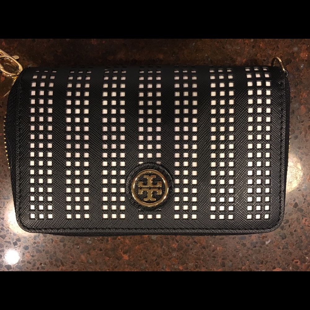 Tory Burch Robinson Perforated Wristlet